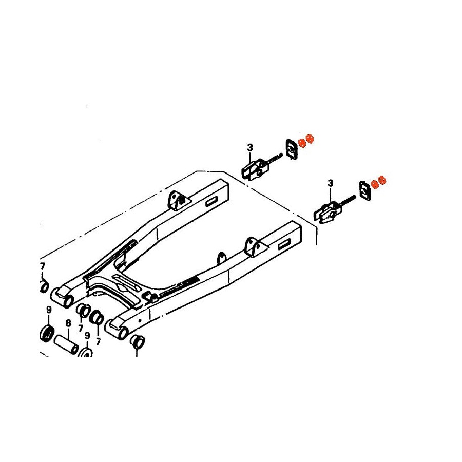 Transmission - Ecrou / contre ecrou - M6 - (x1) - CB250N