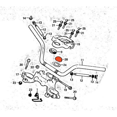 Service Moto Pieces|Fourche - Direction - Ecrou - cache de colonne de direction |Fourreaux + kit + joint|9,90 €