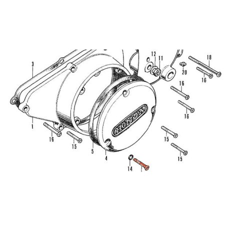 Service Moto Pieces|Moteur - Vis M6 x40 mm - (x1) - Cruciforme - bombée|Vis - Tete Plate, bombée - DIN7985|1,30 €