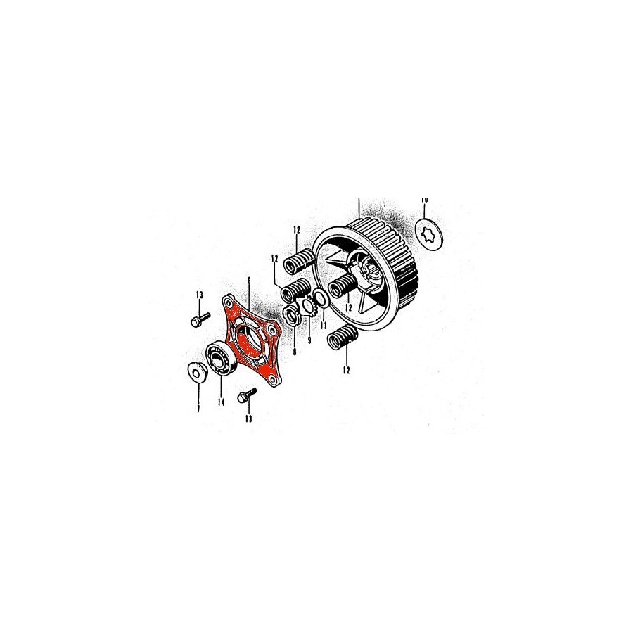Embrayage - Entretoise de serrage ressort - (noix) - CB750K Four