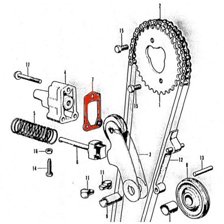 Service Moto Pieces|Distribution - Joint de Tendeur de chaîne  - CB750|Joint - Carter|18,90 €