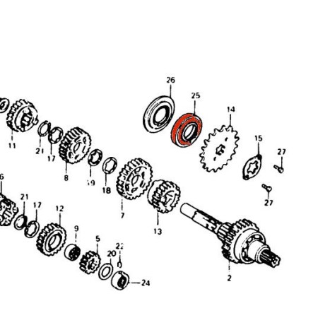 Service Moto Pieces|Moteur - joint Spy - sortie boite - 34x63x12 CB250N - CB400N|Joint - Carter|17,00 €