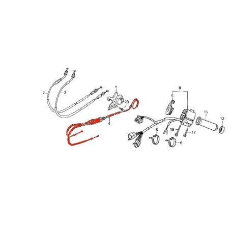 Service Moto Pieces|Cable - Starter - VT1100C - 1987-1996|Produit -999 - Plus disponible|86,90 €