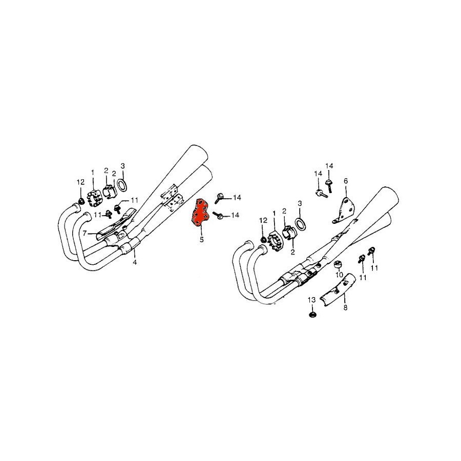 Echappement - Support de fixation - CB750 C - Droit - N'est plus disponible