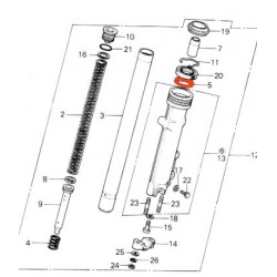 Service Moto Pieces|Fourche - Joint de support de phare|Fourreaux + kit + joint|9,90 €