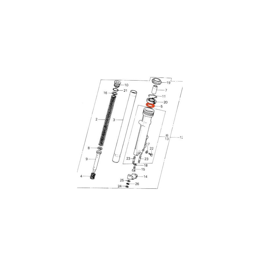 Service Moto Pieces|Fourche - Rondelle - 4V2-23146-L0|Fourreaux + kit + joint|11,91 €