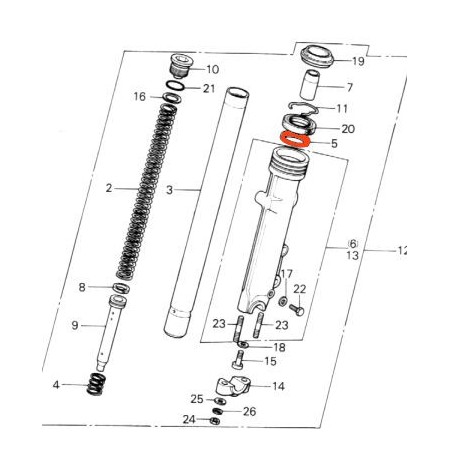 Fourche - Rondelle de joint Spy - 