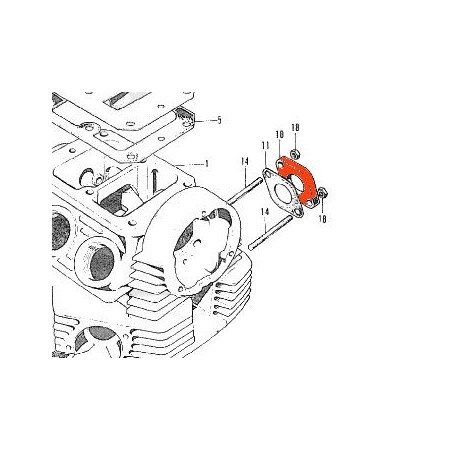 Pipe Admission - Entretoise isolante - CB125K 