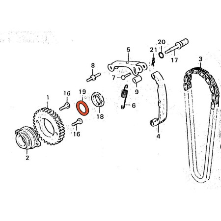 Service Moto Pieces|Distribution - Rondelle - CX400 - CX500 - GL500|Distribution|2,72 €