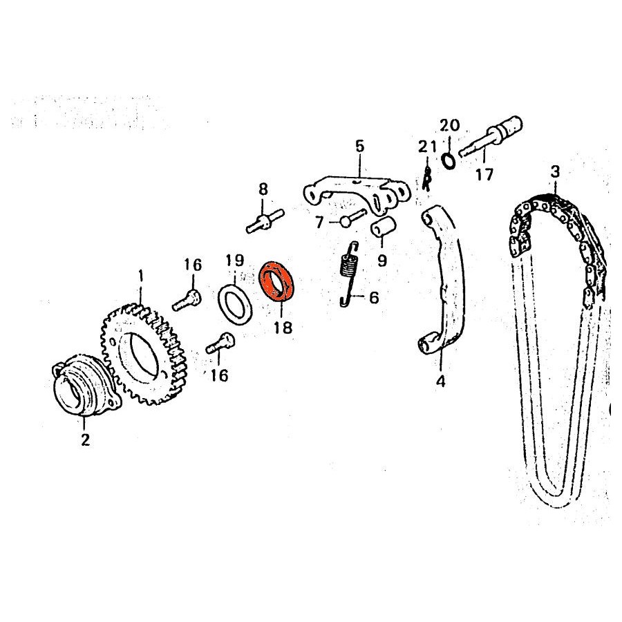 Service Moto Pieces|Distribution - Tendeur - CX400 - CX500 - GL500 - Adaptable|Distribution|43,85 €