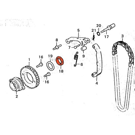 Service Moto Pieces|Distribution - Ecrou M20 - CX400 - CX500 - GL500|Distribution|12,80 €