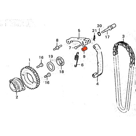 Service Moto Pieces|Distribution - Entretoise 7x13.2mm - CX400 - CX500 - GL500|Distribution|8,10 €