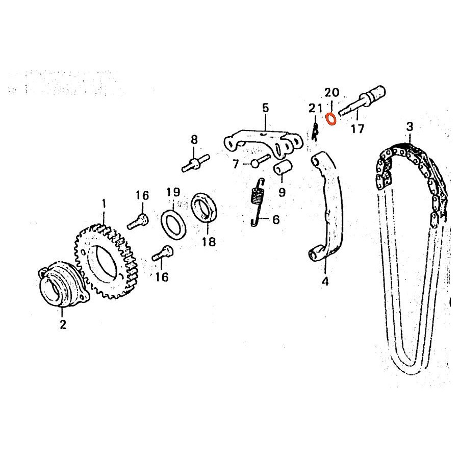 Distribution - Joint torique - ø 6.50x3.00mm -  CX400 - CX500 - GL500