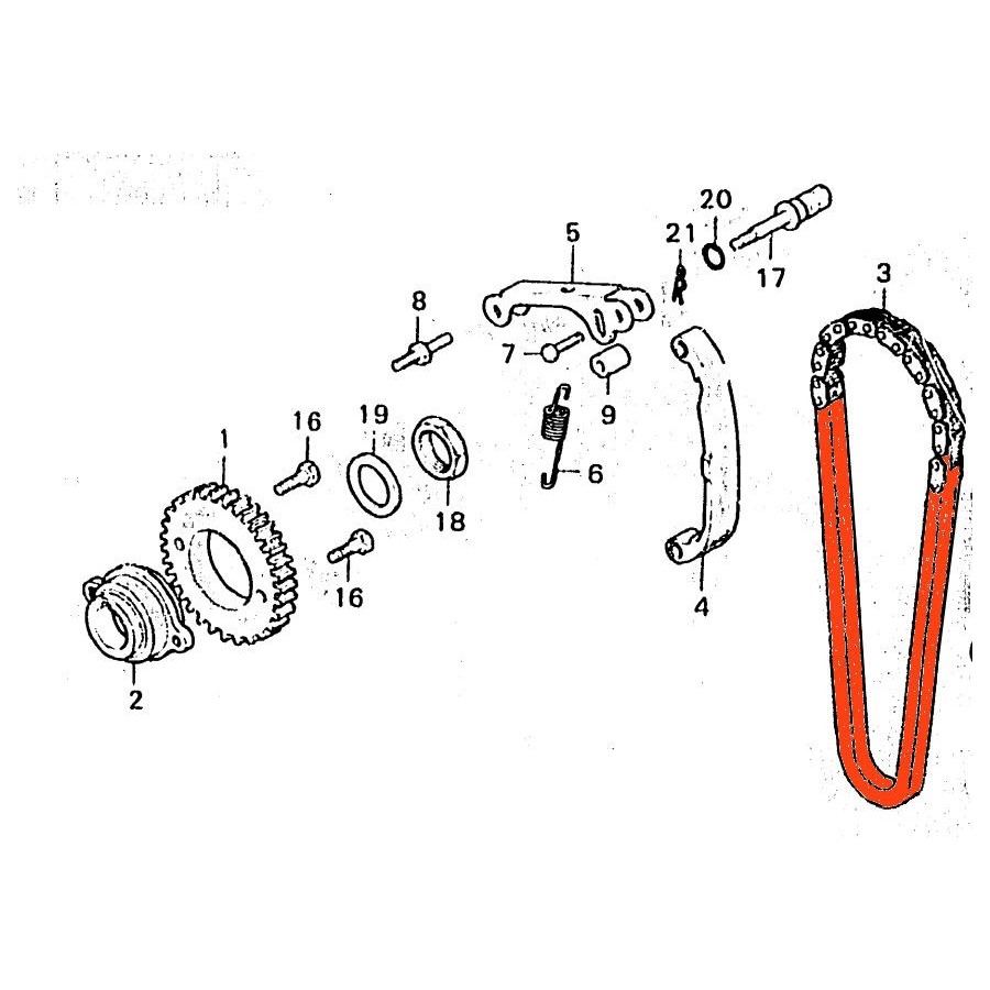 Service Moto Pieces|Distribution - Chaine 219 FTSS - 118 maillons - Fermée |chaine|56,89 €