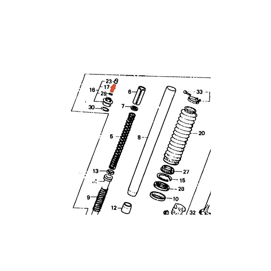 Fourche - Soupape air comprimé - 