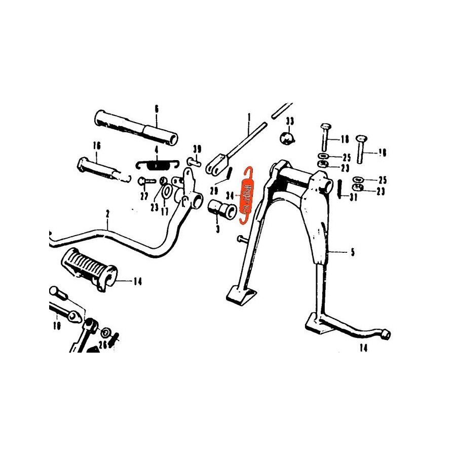 Service Moto Pieces|Bras oscillant - bague (x1) - CB350K|bras oscillant - bequille|29,90 €