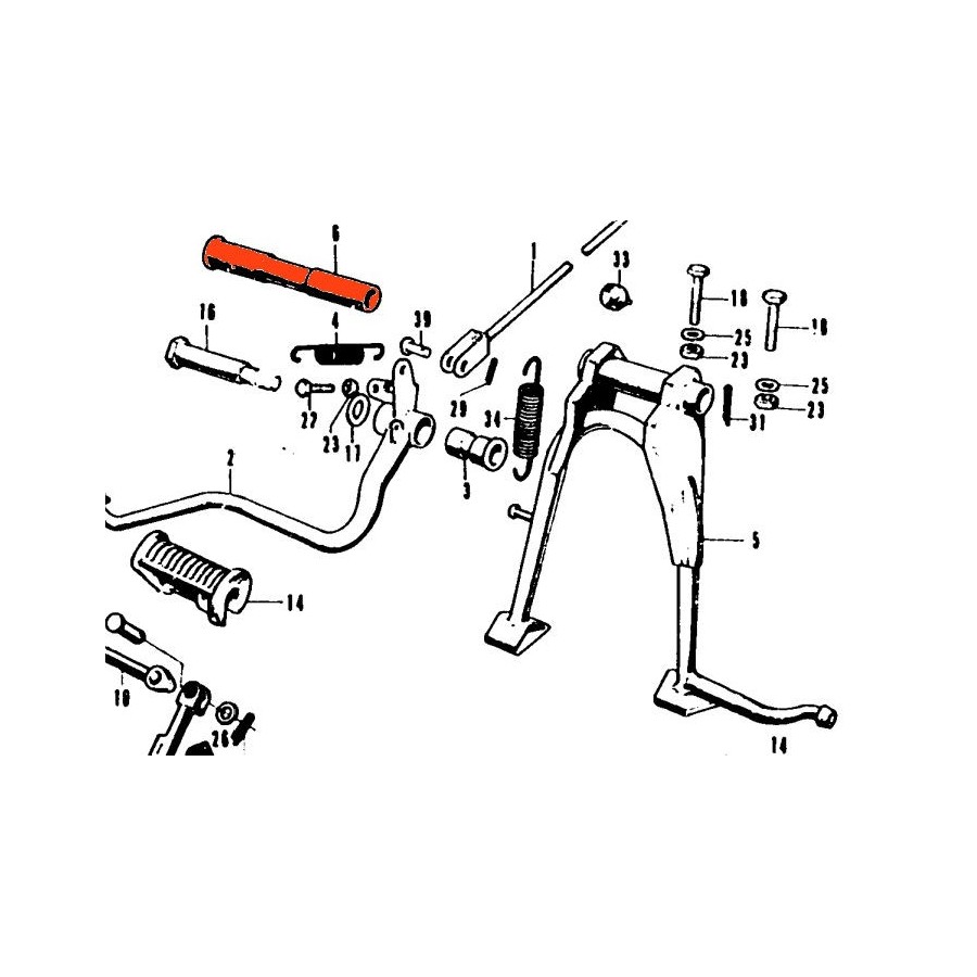 Service Moto Pieces|Bequille - Laterale - Ecrou pour Vis de fixation|bras oscillant - bequille|0,80 €