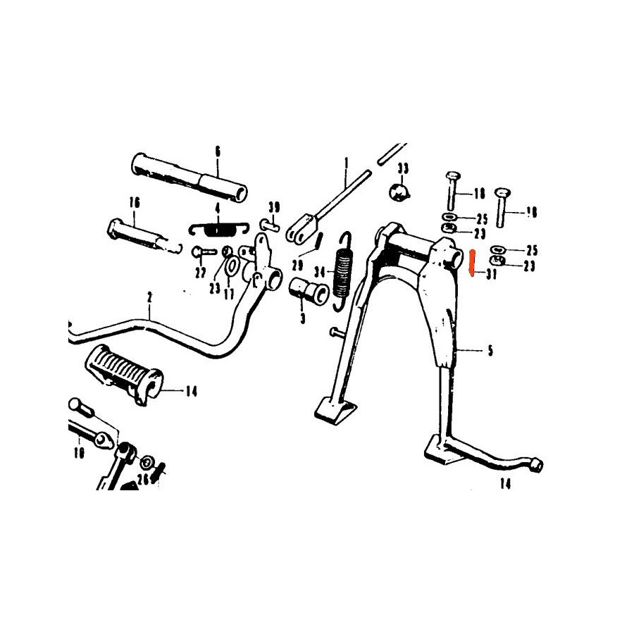 Service Moto Pieces|Bras oscillant - bague (x1) - CB350K|bras oscillant - bequille|29,90 €