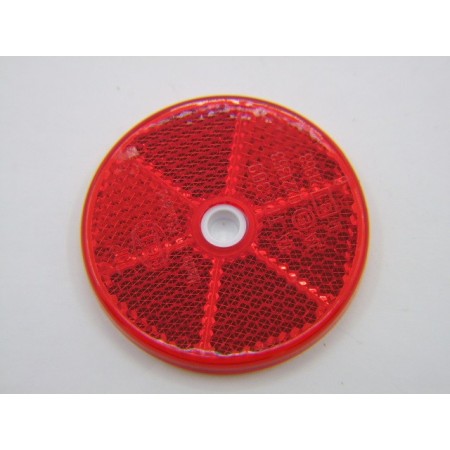 Service Moto Pieces|Reflecteur - Catadioptre Rouge - Rond - Percé pour passage vis|Catadioptre|2,28 €