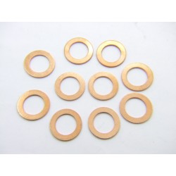 Rondelle plate - cuivre - ø14 x22 x1.5 mm  - (x10)