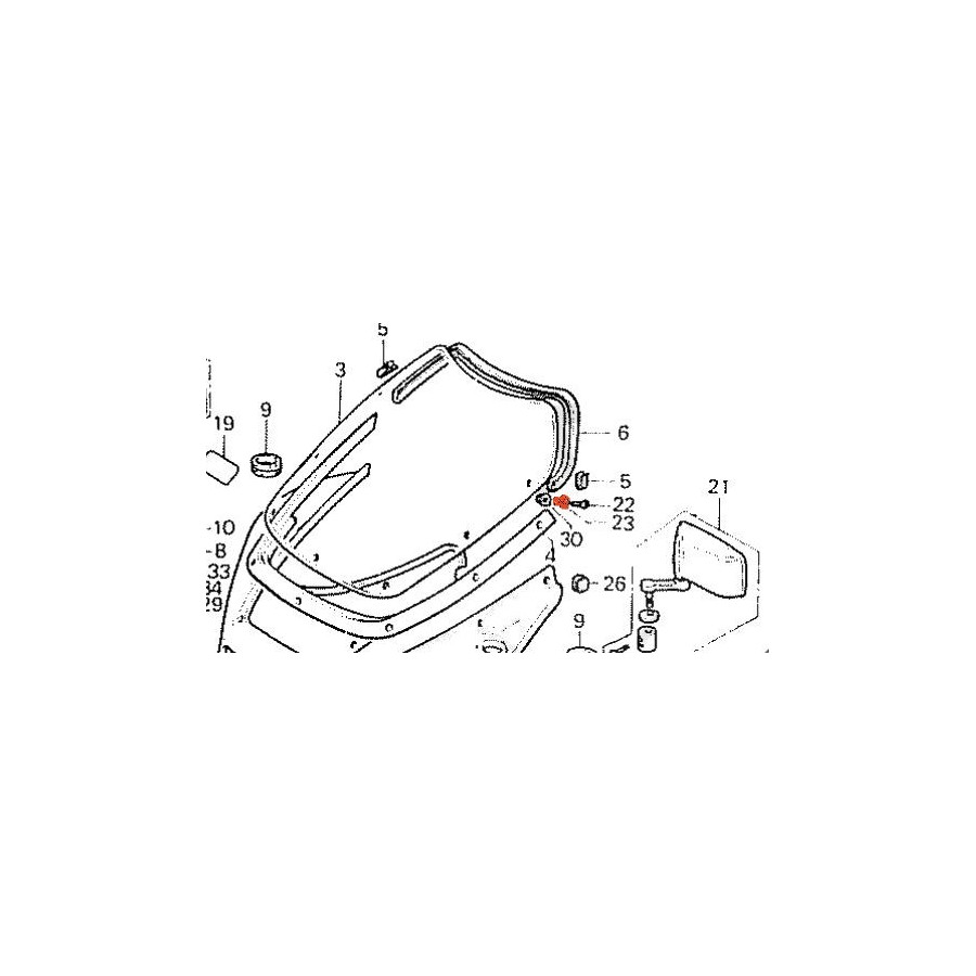 Carenage - Entretoise de maintien de bulle - CB1100R