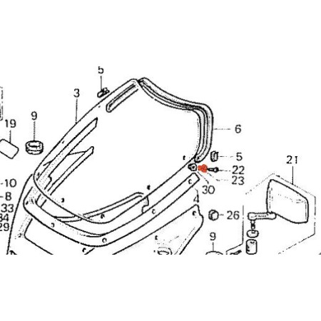 Carenage - Entretoise de maintien de bulle - CB1100R