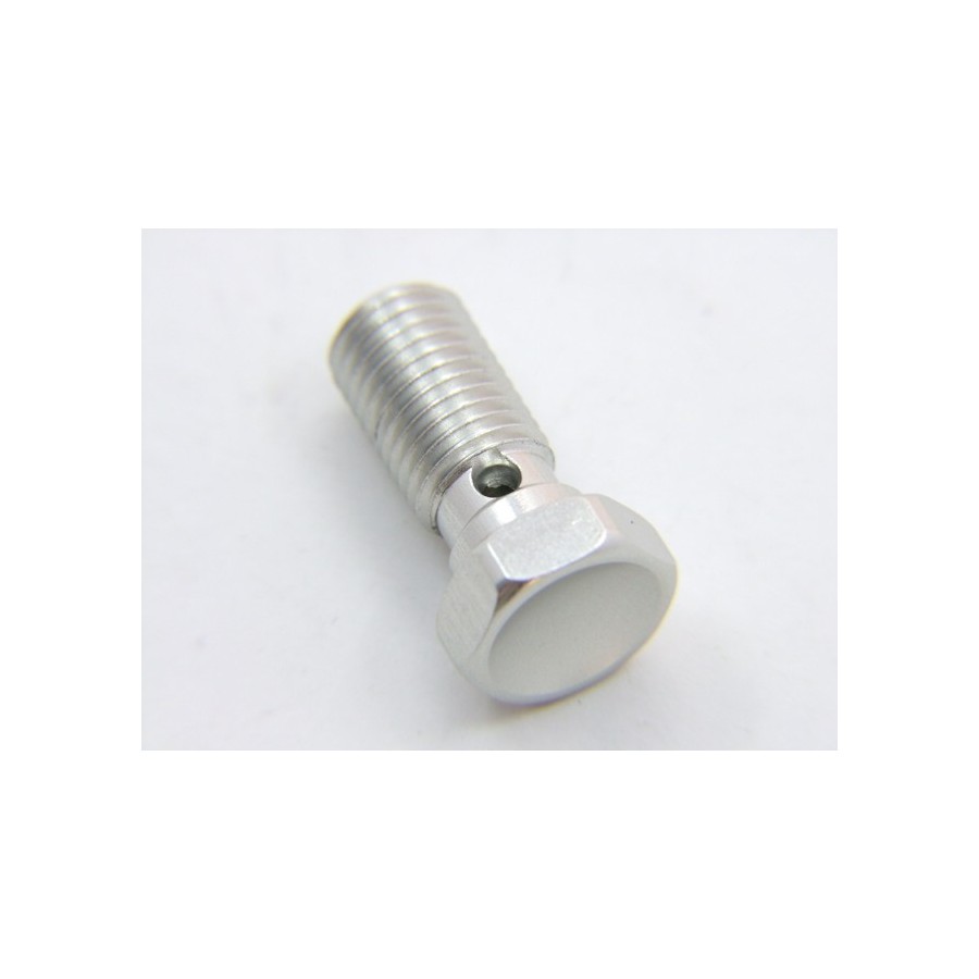 Frein - Vis banjo - simple - M10x1.25 - Alu - Argent Frein - Vis banjo - simple - M10x1.25 - Alu - Argent