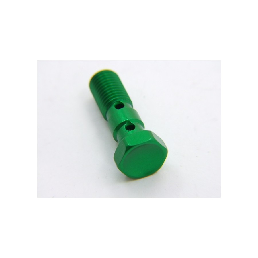 Service Moto Pieces|Frein - Vis banjo - Double - M10x1.25 - Alu - Vert|Vis Banjo - M10 x1.25|7,10 €