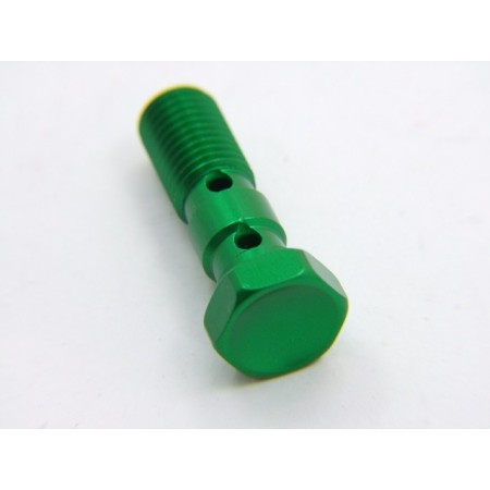 Service Moto Pieces|Frein - Vis banjo - Double - M10x1.25 - Alu - Vert|Vis Banjo - M10 x1.25|7,10 €