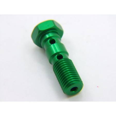 Service Moto Pieces|Frein - Vis banjo - Double - M10x1.25 - Alu - Vert|Vis Banjo - M10 x1.25|7,10 €