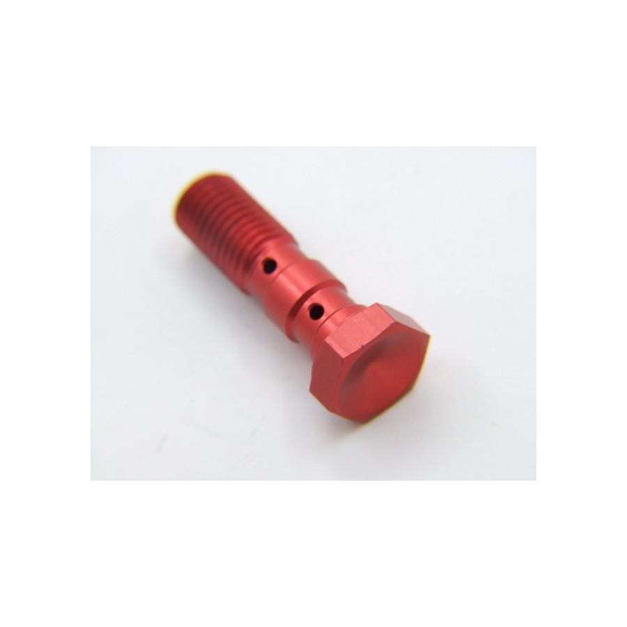 Service Moto Pieces|Frein - Vis banjo - Double - M10x1.25 - Alu - Rouge|Vis Banjo - M10 x1.25|7,10 €