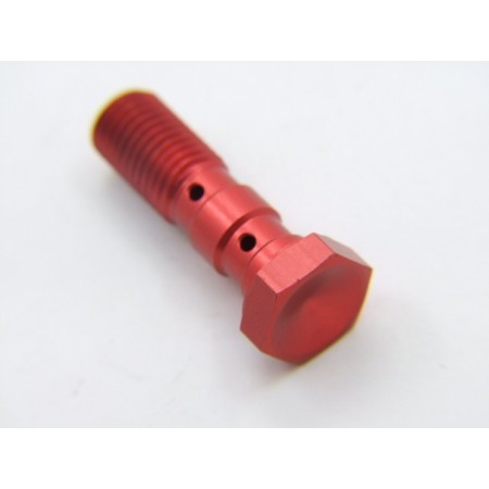 Frein - Vis banjo - Double - M10x1.25 - Alu - Rouge