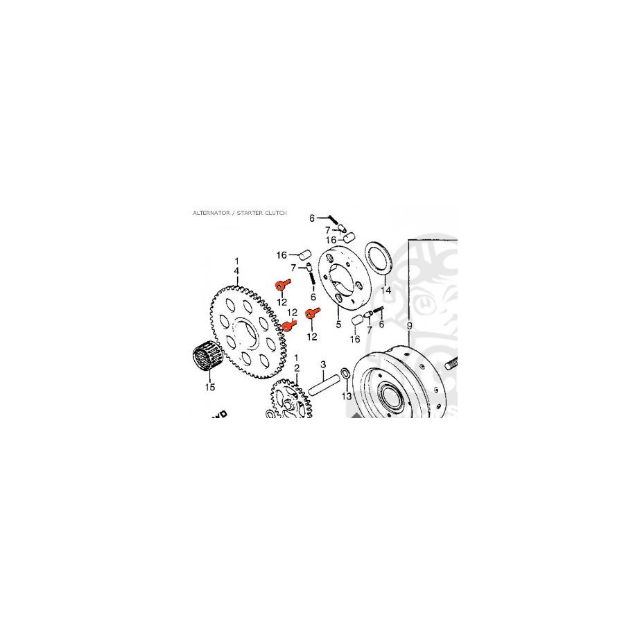 Service Moto Pieces|Demarreur - Ressort de Roue libre - (x1) - 09440-04015 / 9208-1110 / |roue libre|2,10 €