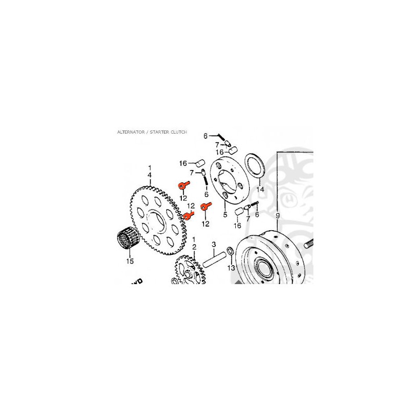 Service Moto Pieces|Demarreur - Roue libre - Vis de fixation - (x1)|roue libre|5,10 €