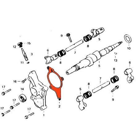 Moteur - Arbre a came - Joint de support