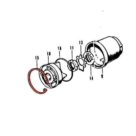 Moteur - Pompe a huile - Circlips - CB250 - CB350K