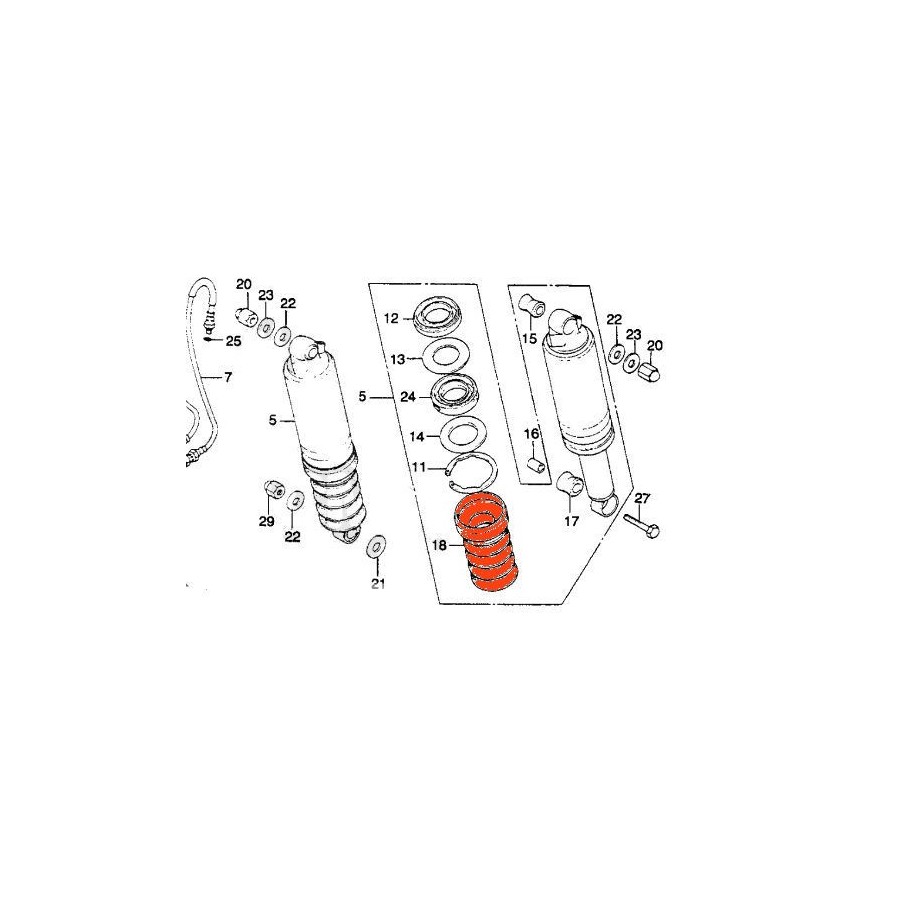 Service Moto Pieces|Amortisseur - YSS - CB500 (PC32)|Amortisseur|956,36 €