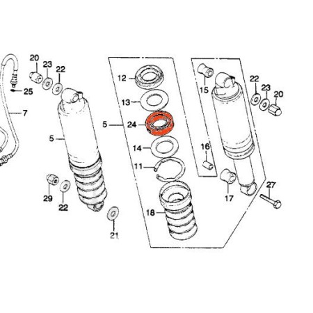 Service Moto Pieces|Amortisseur - Joint Spy - 36x66x10.5 - GL1100/GL1200|Amortisseur|21,00 €