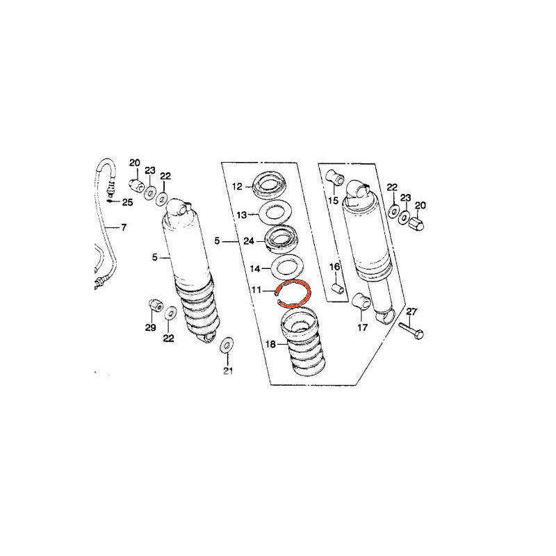 Service Moto Pieces|Amortisseur - Circlips - GL1100|Amortisseur|9,80 €