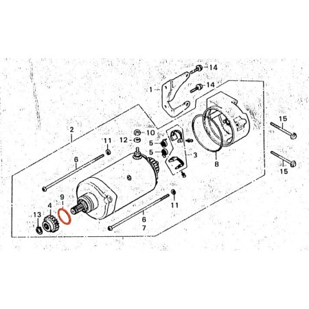 Service Moto Pieces|Demarreur - joint torique  ø 24.40 x3.10 mm - 91309-300-000|Joint Torique|2,80 €