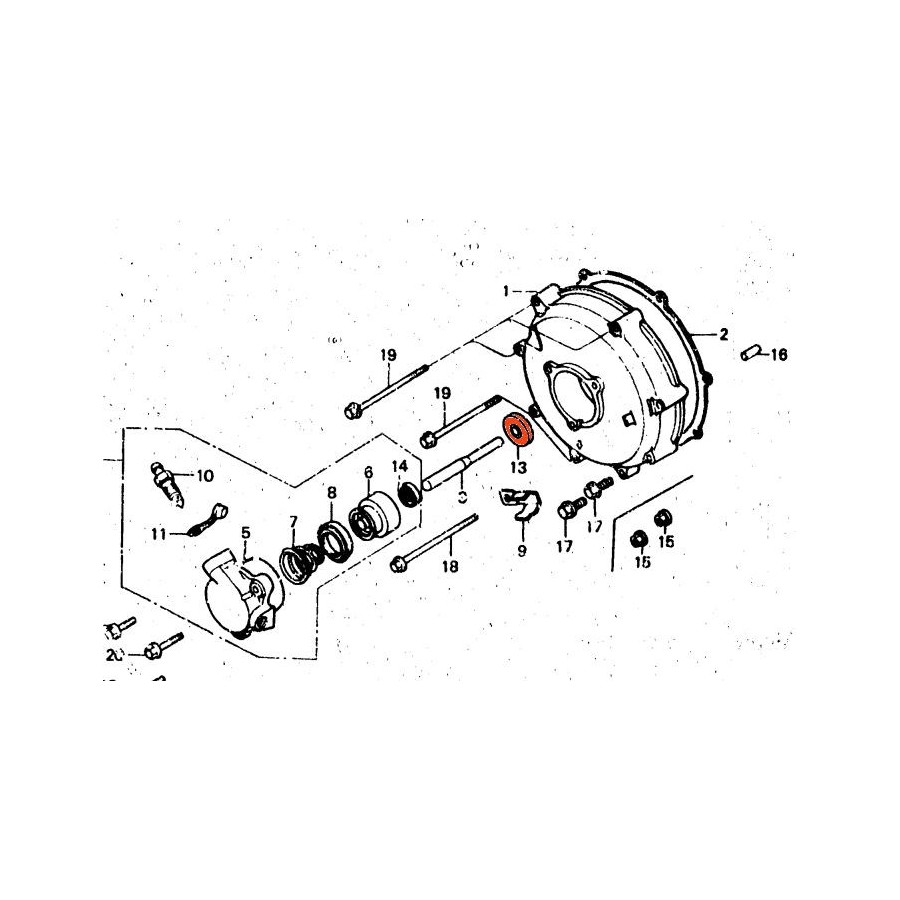 Moteur - joint SPY - Tige embrayage - 8x25x8mm