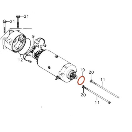 Demarreur - joint torique - 42.50 x2.00 mm - 91309-MA6-000