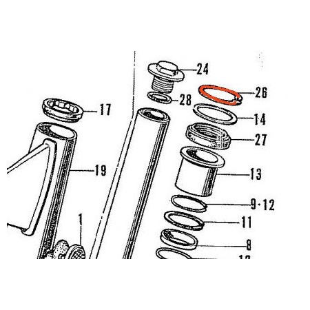 Service Moto Pieces|Fourche - Circlips 50mm |Fourreaux + kit + joint|4,00 €