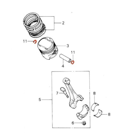 Moteur - Circlips - Axe de Piston - 15mm - (x1)