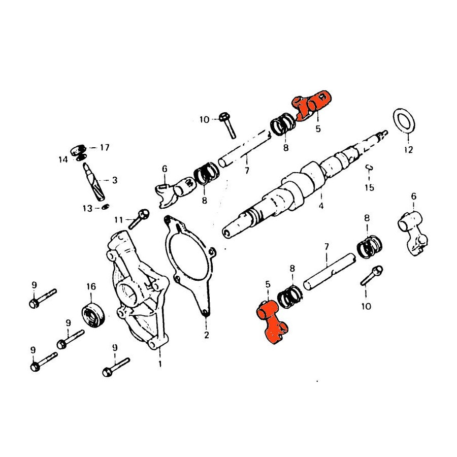 Moteur - Rocher - culbuteur inferieur - CX500