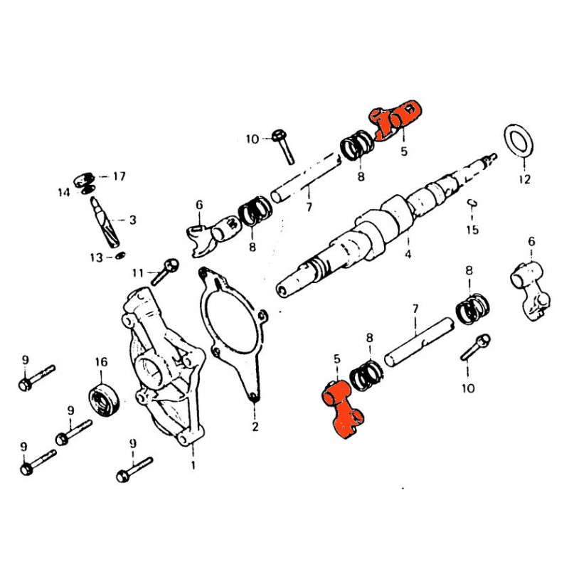 Service Moto Pieces|Moteur - Rocher - culbuteur inferieur - CX500|Couvercle culasse - cache culbuteur|115,90 €