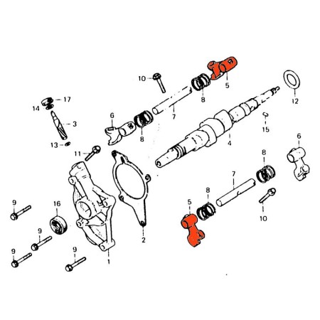 Service Moto Pieces|Moteur - Rocher - culbuteur inferieur - CX500|Couvercle culasse - cache culbuteur|115,90 €