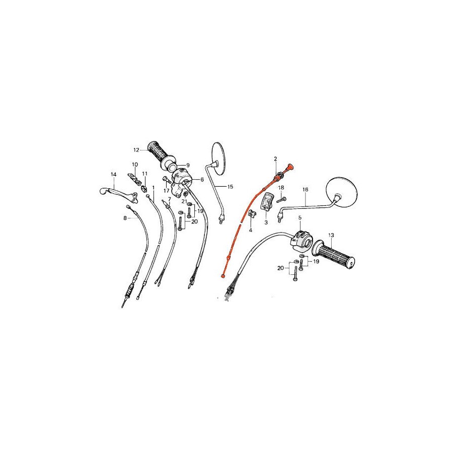 Cable Starter - C50Z2 - C70 - (1979-1983) Cable Starter - C50Z2 - C70 - (1979-1983)