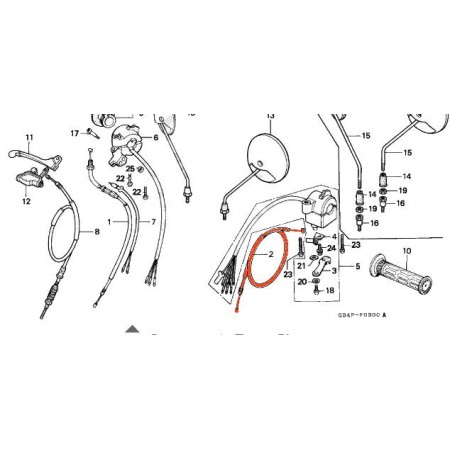 Service Moto Pieces|Cable Starter - C50 - C70 - (1982-2002)|Cable - Starter|14,90 €