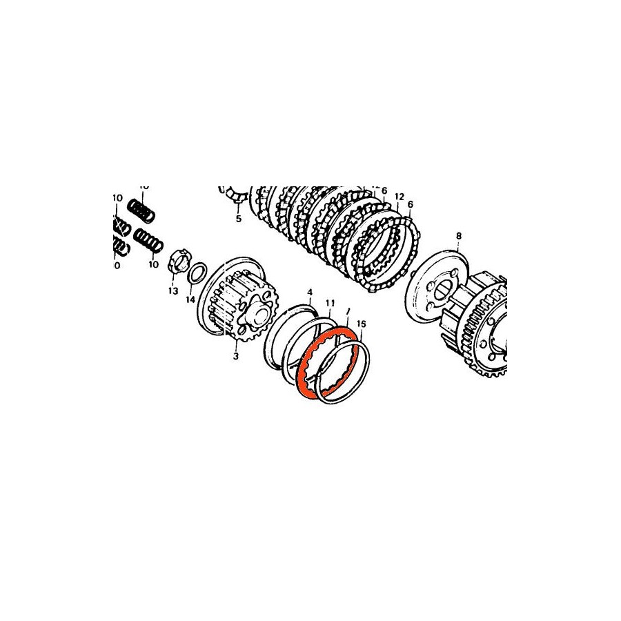 Service Moto Pieces|Embrayage - Disque Garni - EBC - SV650 - VL/VS/VX 600-750-800|Disque - Garni - Lisse |69,58 €